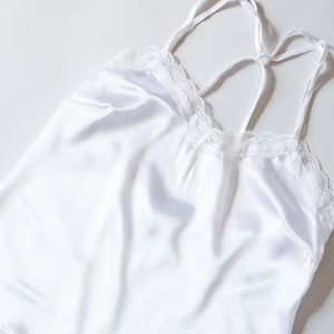 ☁️ WHITE SILK TANK ☁️